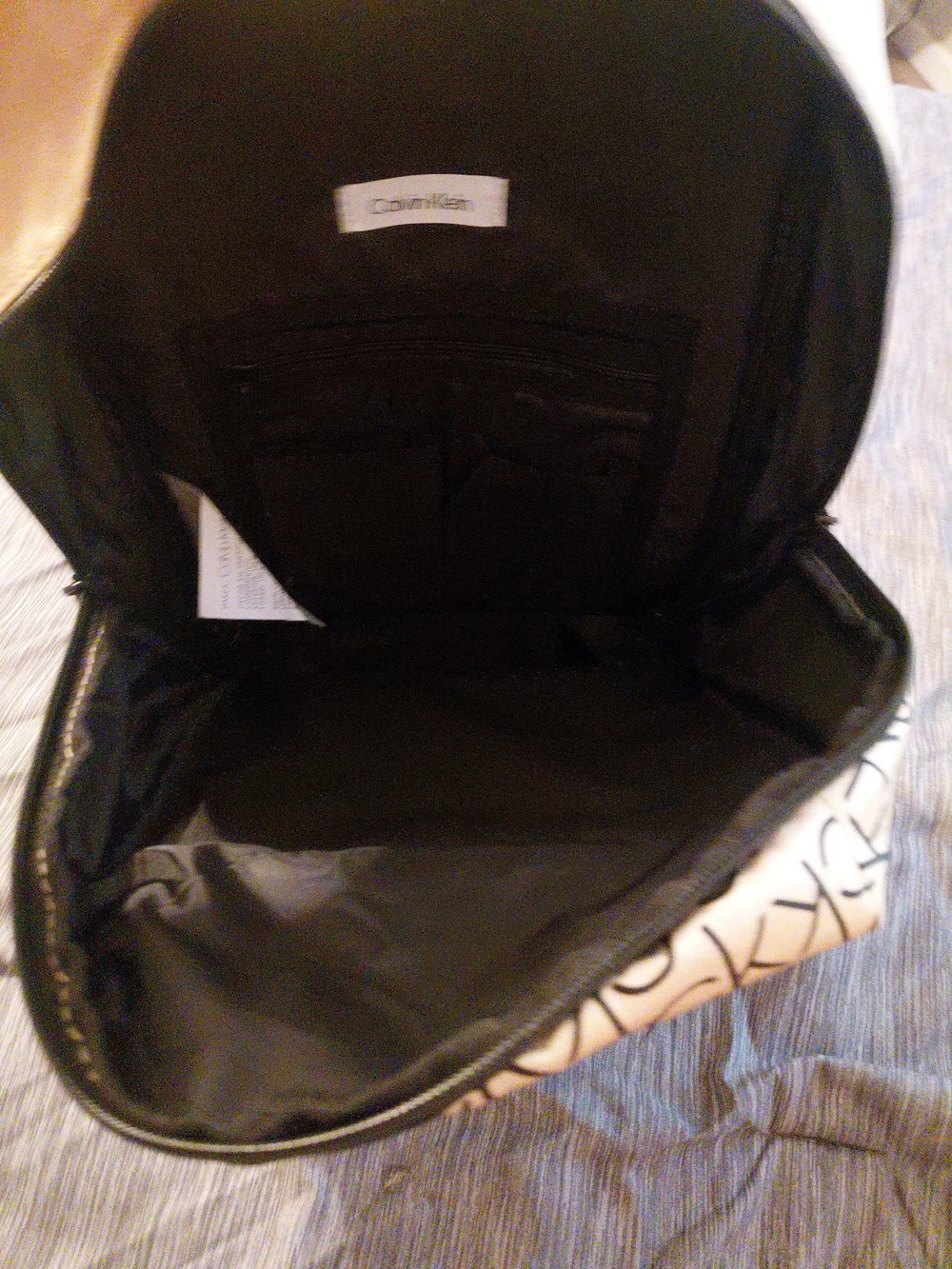 Calvin Klein Gold Logo-Print Backpack